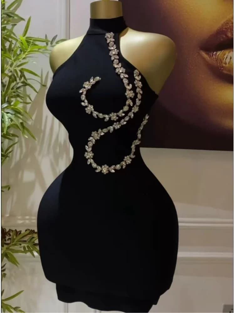 2025 nuove donne estive sexy al largo della spalla brillante cristallo aderente mini vestito dalla fasciatura discoteca festa celebra l'abbigliamento di compleanno
