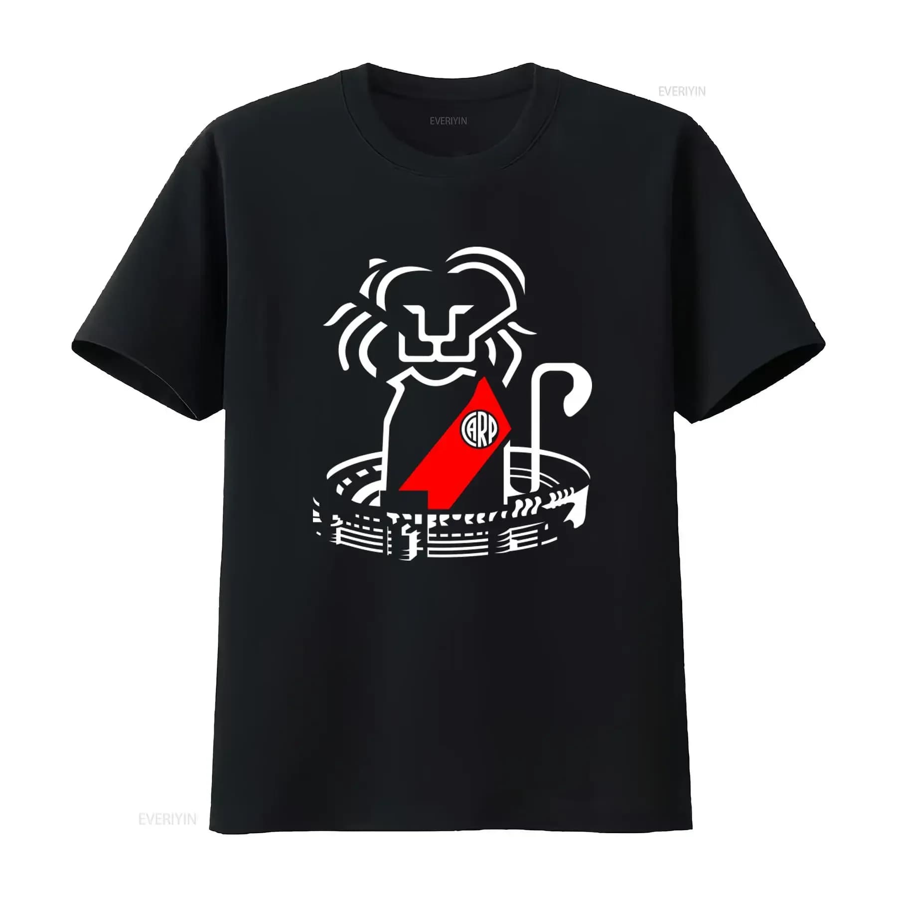 T-shirt Cool Club Atletico River Plate Gainsboro con stampa Hipster, comoda per uomo, vintage, effetto lavato, casual, traspirante, elegante