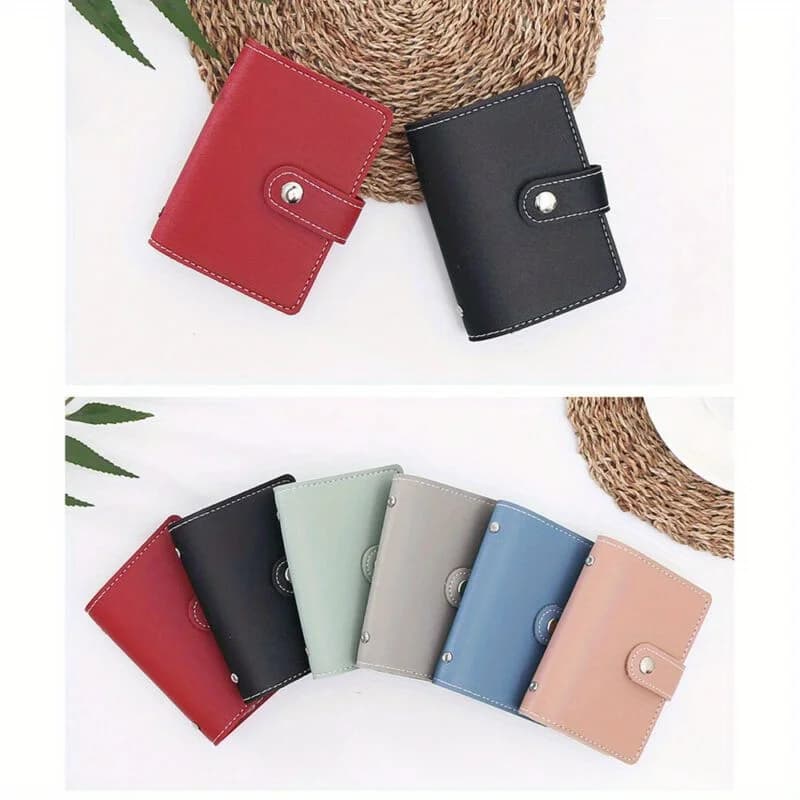 Nuovo porta carte di credito ID antifurto Moda donna 26 carte Custodia da tasca in pelle PU sottile Borsa a portafoglio per donna Uomo Donna