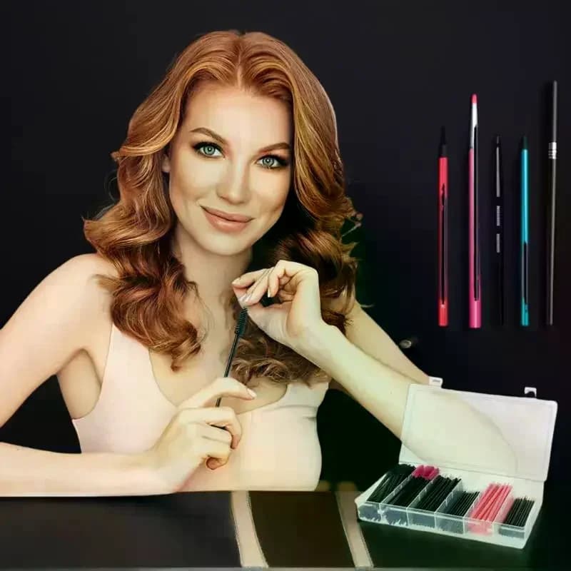 Kit of 228 Makeup Brushes - Gift Set with Mascara and Ciglia Brushes, Gift Idea for Mother's Day