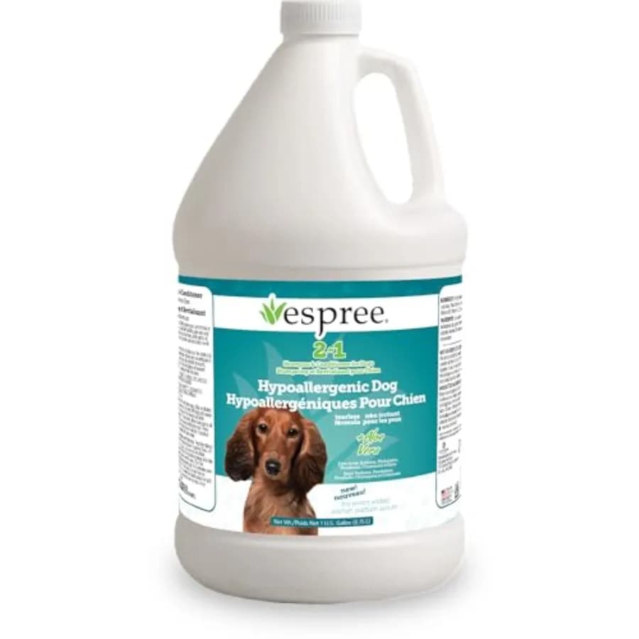 Shampoo e Balsamo Ipoallergenico per Cani, Prodotti Professionali per la Toelettatura, Formula Senza Lacrime con Aloe Vera, Senza Solfati