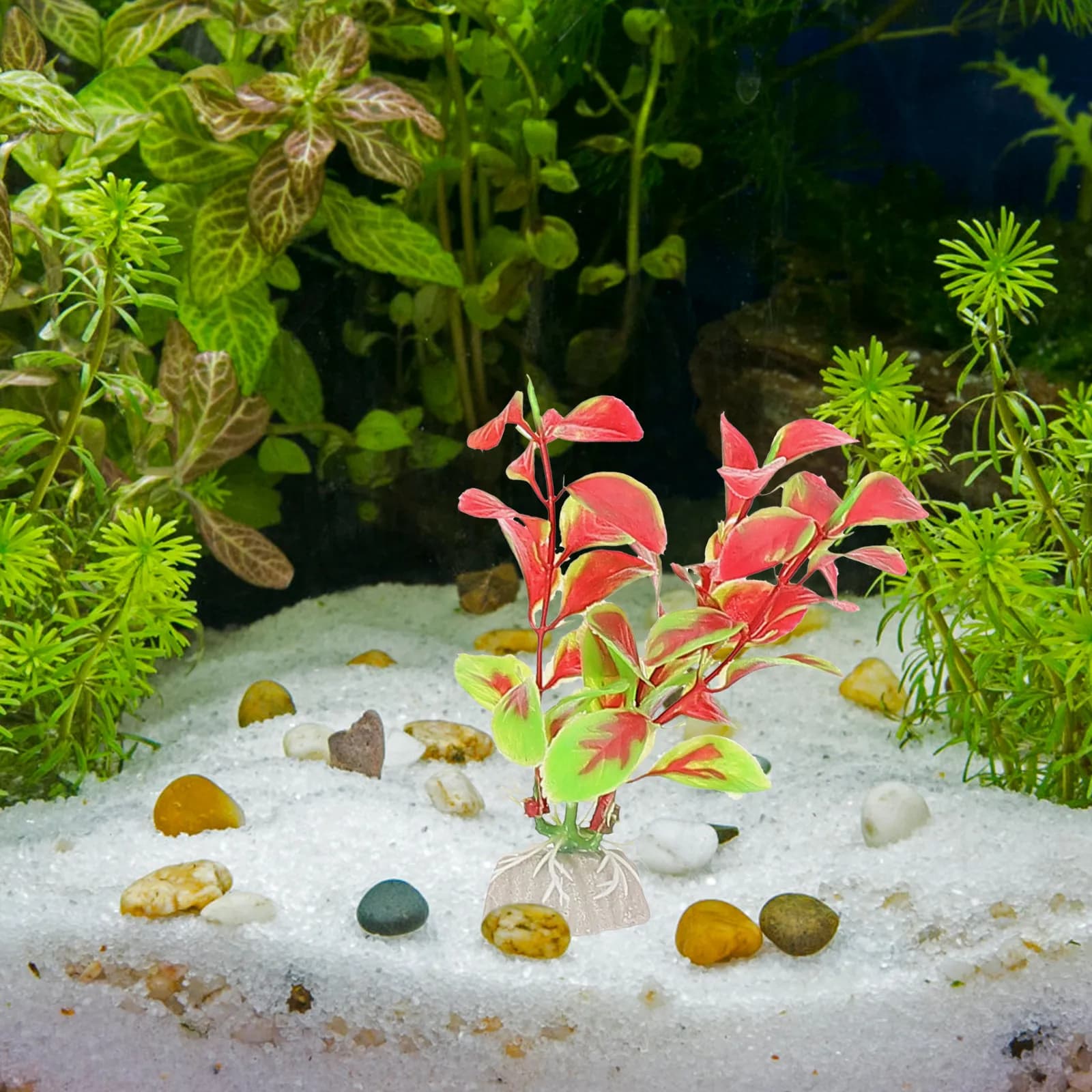 Premium set of Artificial Aquatic Plants for Aquarium, Realistic Decorations Without Maintenance