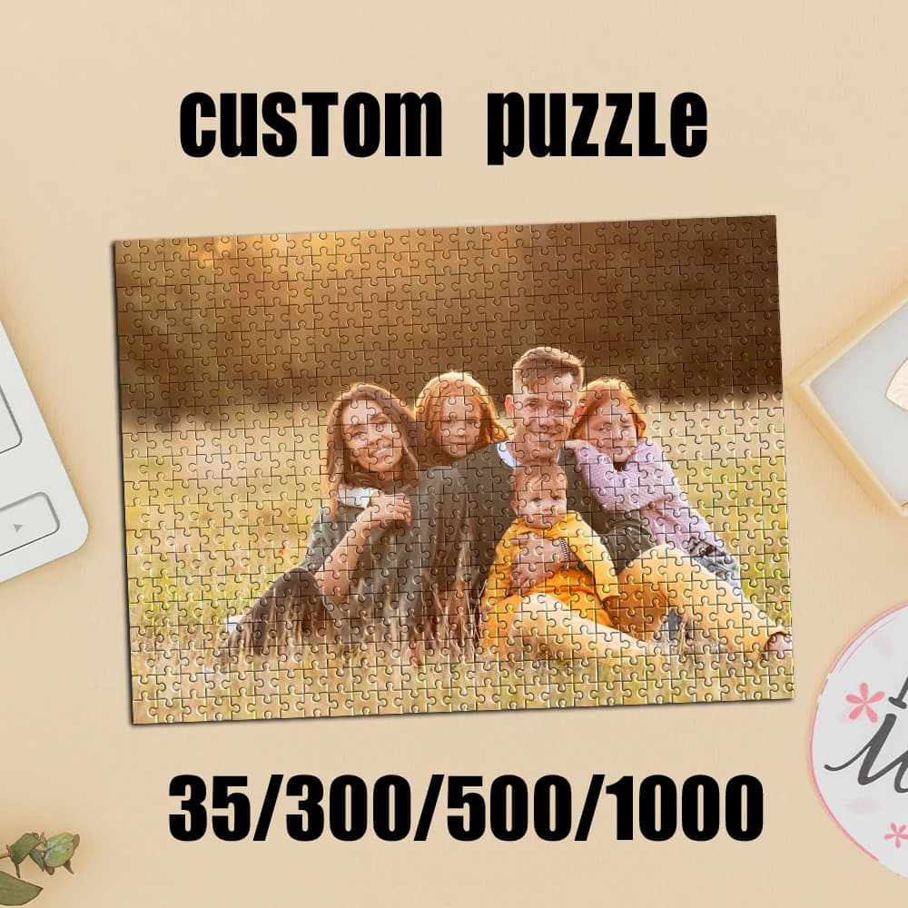 35/300/500/1000pcs Personalized Custom Photo Puzzle Christmas Customize DIY Toys home Decoration