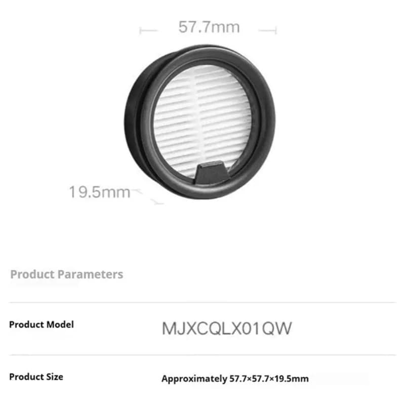 N98R For MIJIA Car Vacuum Cleaner Accessories Kit- Filter Sponge, Cartridge, Pad Replacement(1 Set) Model Code-MJXCQ01QW
