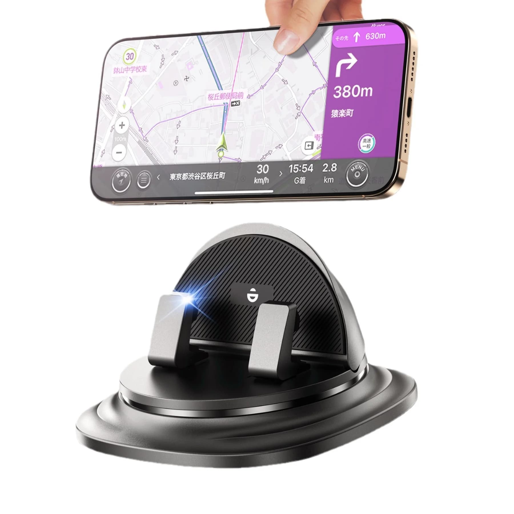 Supporto per navigatore da cruscotto bestseller, supporto per telefono dedicato al veicolo, tappetino antiscivolo avanzato, universale per interni auto