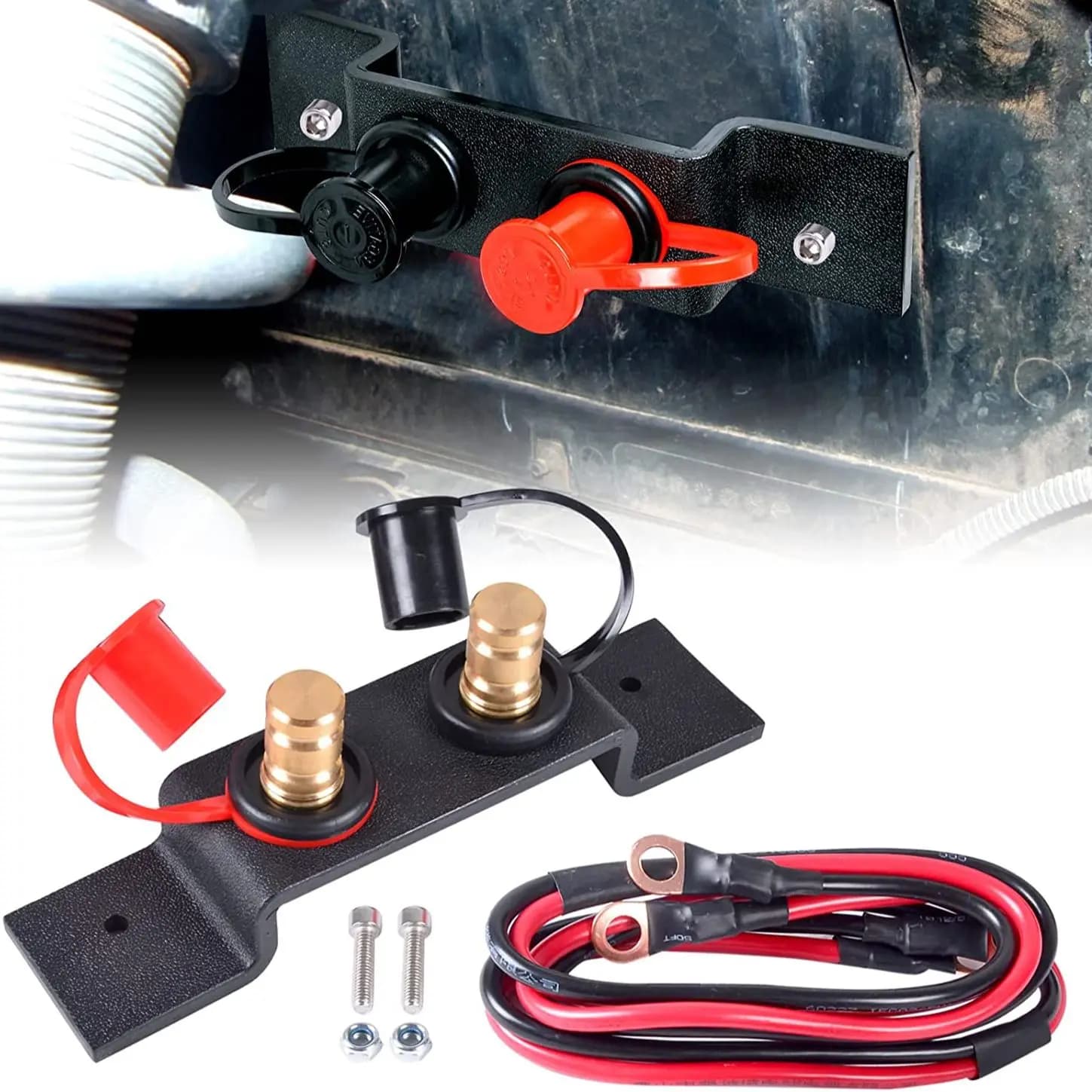 Goldfire UTV Batteria per auto Jump Post Avviamento Jump Start Terminali della batteria Kit di riposizionamento Lavoro per UTV ATV Auto Camion Barca diesel
