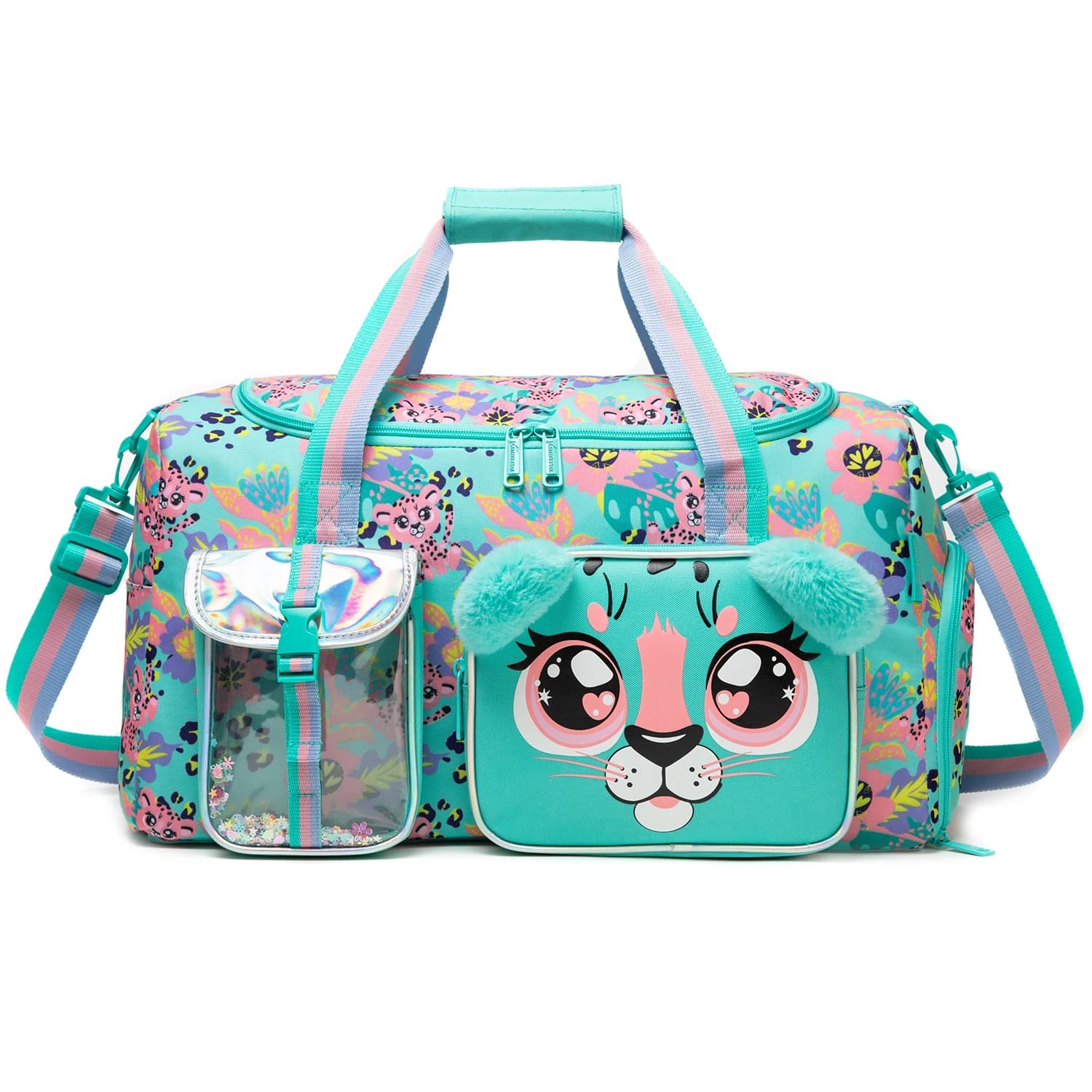 Kids Duffle Bag Girls Travel Bag for Kids Overnight Bag for Girls Dance Bag for Weekender Bag Gym Bag with Shoe Compartment