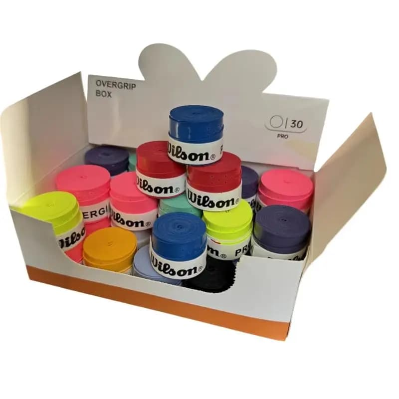30 Pieces Wilson Soft Feel Overgrip for Tennis and Badminton Racks, Super Viscose Anti-slip Tape for Improved and Comfort