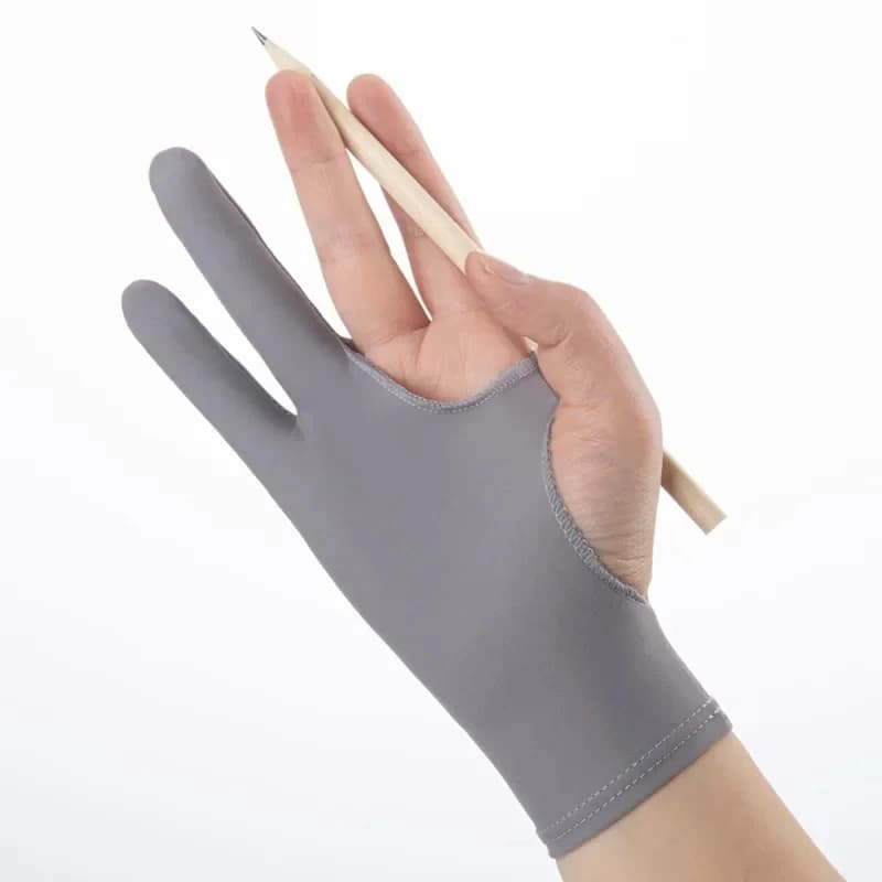 1-2PCS Two Finger Anti-fouling Glove for Artist Drawing & Pen Graphic Tablet Pad Pen Palm Rejection Glove for Android Tablet