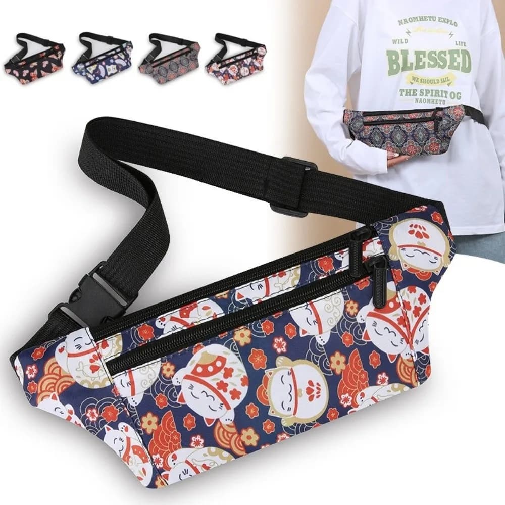 Marsupio Sportivo Leggero da Donna alla Moda, Regolabile, Multifunzione, per Corsa all'Aperto, Porta Telefono e Porta Soldi