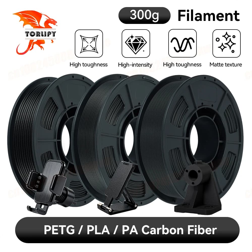 KINGROON 300g Carbon fiber PLA PETG PA Filament of nylon 1,75 mm PLA-CF high strength PETG-CF PA-CF 3D printer material for most FDM