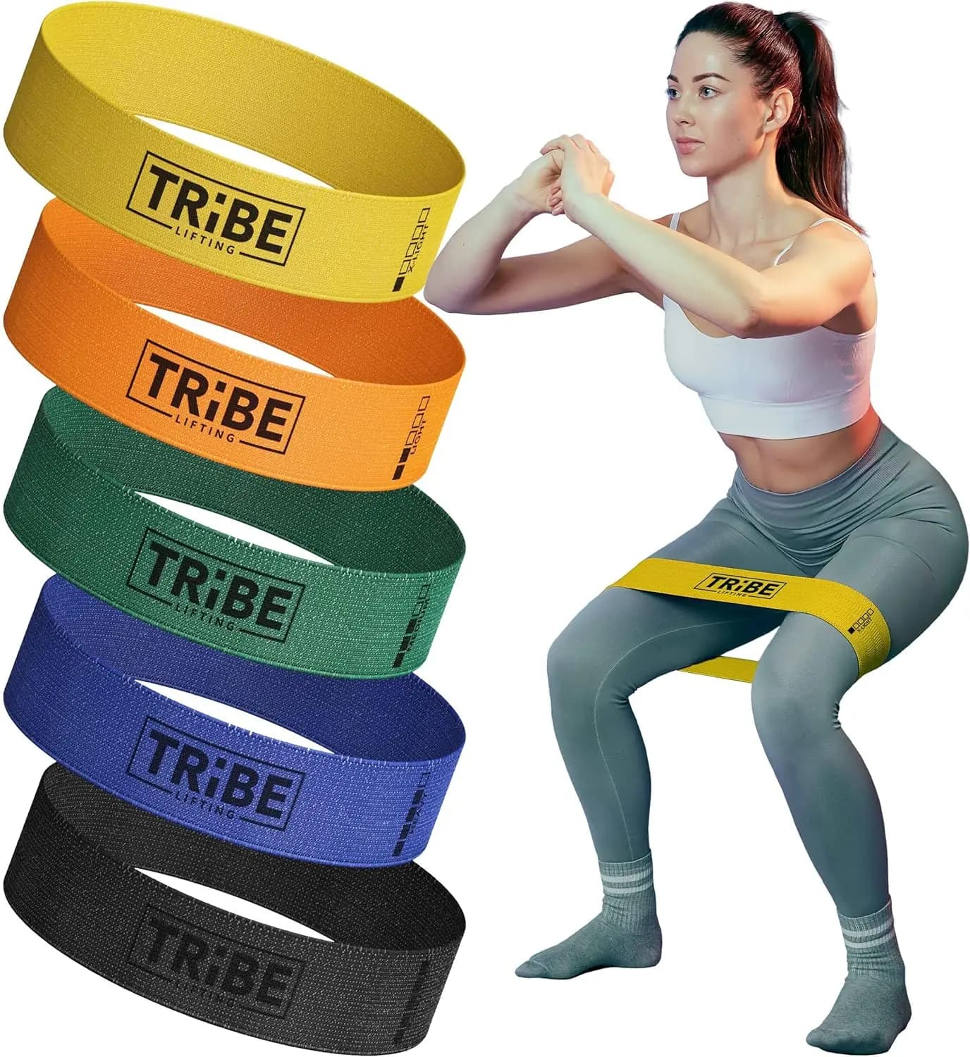 5 Level Fabric Resistance Fax Set for Glutei, Legs and Home Training - Durevoli and Confortevoli