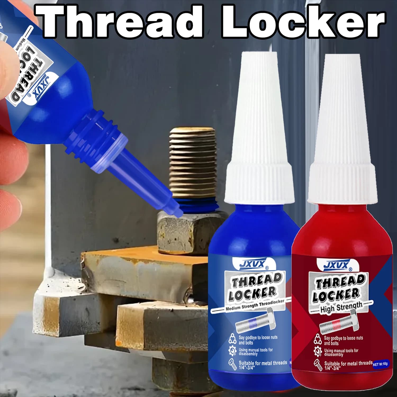 10g Anaerobic Screw Glue Strong Anti-slip Anti-Loosening Threadlocker Screw Glue Quickly Cured Thread Locking Agent Adhesive 6pc