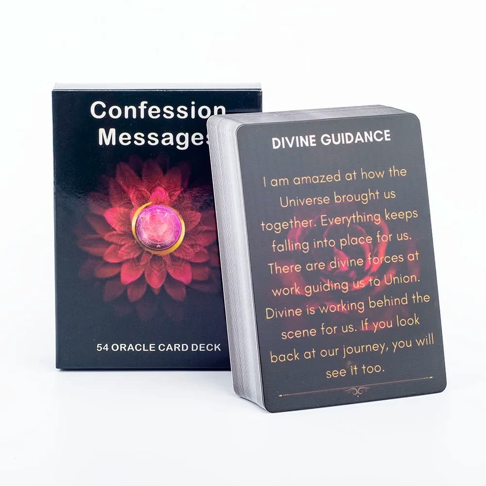 Mazzo di Carte Oracle per Messaggi di Confessione, Messaggi d'Amore, Profeti, Gioco da Tavolo di Divinazione, 10,3*7,3cm, 54 Carte
