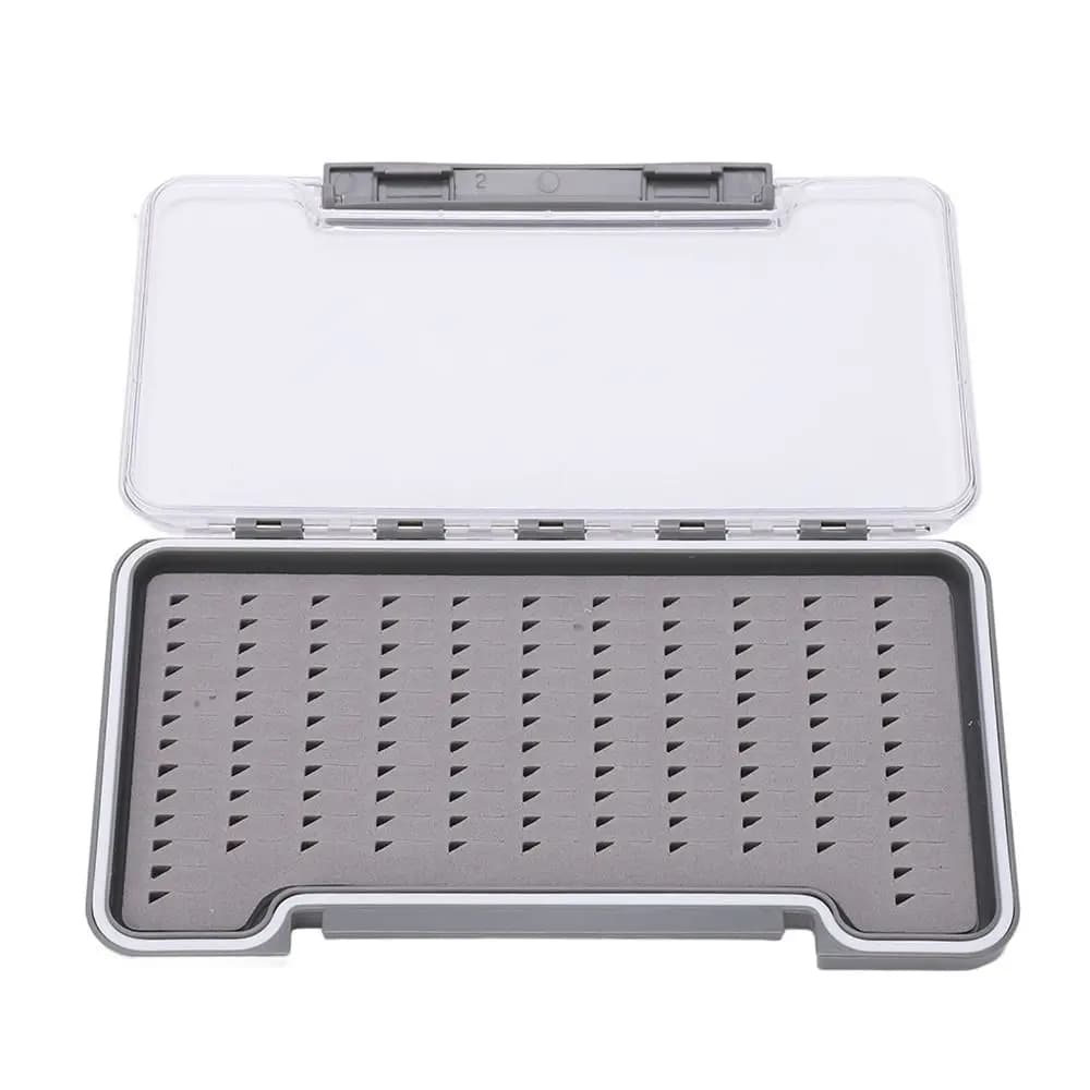 Scatola Portatile Impermeabile per Mosche da Pesca, Leggera con Schiuma Interna, Trasparente in ABS, Contenitore per Attrezzatura da Pesca