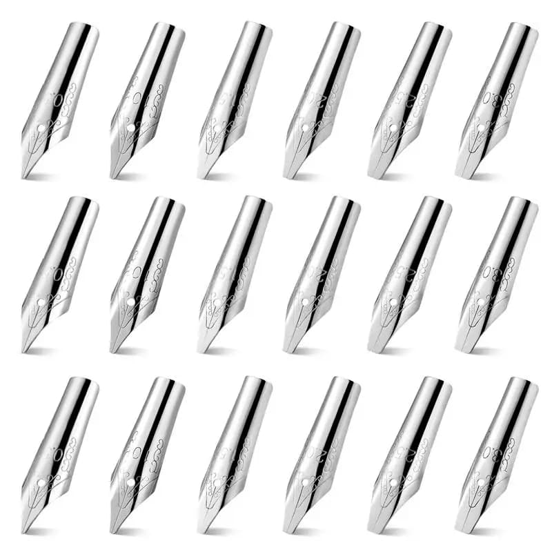 30 pcs Stainless Steel Writing Dip Ink Pen Nibs Universal Pen Tip Pen Nibs Set Calligraphy Writing Pen Nibs Replacement Nibs