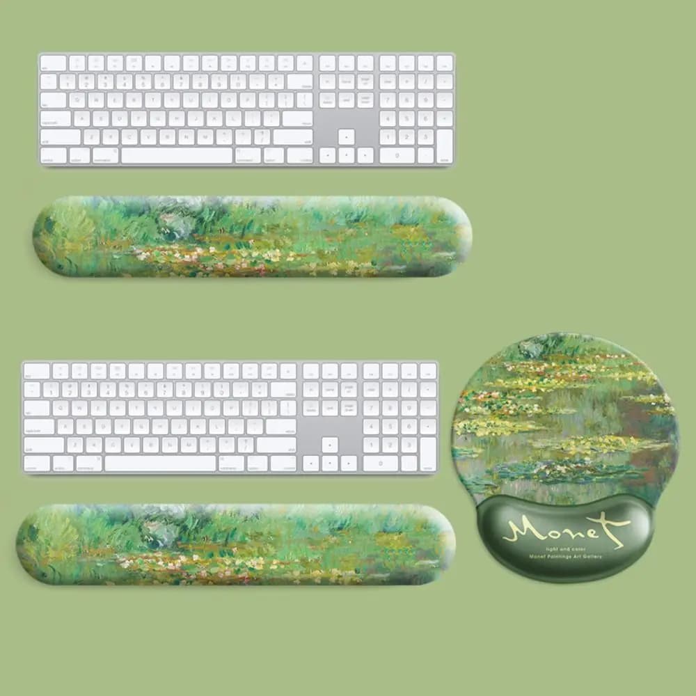Tappetino per mouse da ufficio alla moda con supporto per polso in gel Poggiapolsi ergonomico per braccio per laptop Utile supporto per le mani con protezione antiscivolo