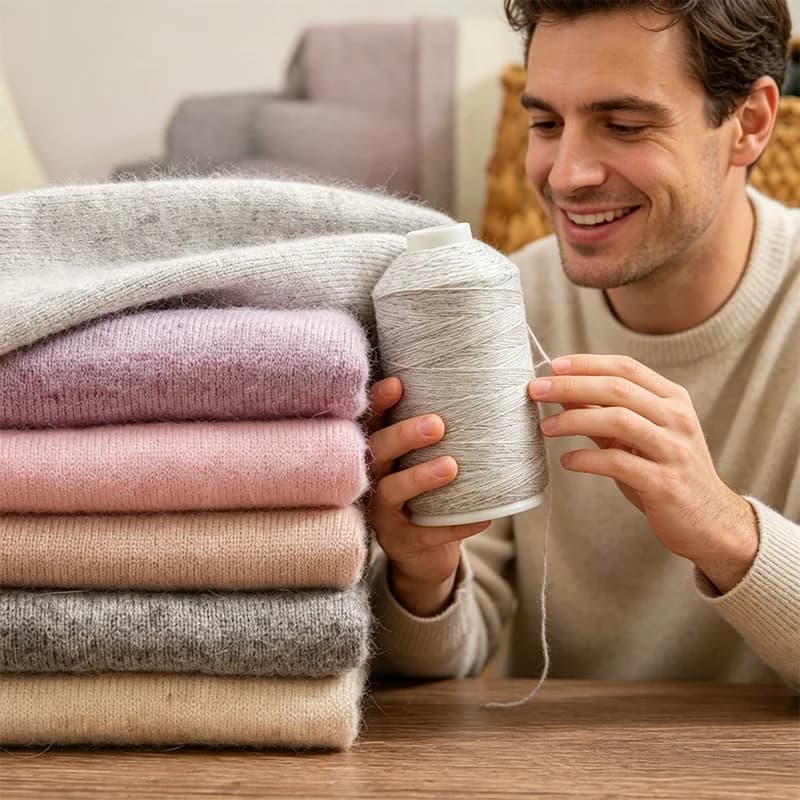 3-Pack of Machine-Woven Wool and Cashmere Yarn, Available in Multiple Colors, 100g Per Roll, Total 300g. Suitable for Knitting and Crocheting, Can Be Used to Knit Sweaters, Scarves, Gloves, Hats, Shawls, Coats, Comfortable Carpet Fabrics, High-Quality Sofa Throws, Soft and Comfortable, Ideal Yarn for Warm Seasons in Autumn and Winter