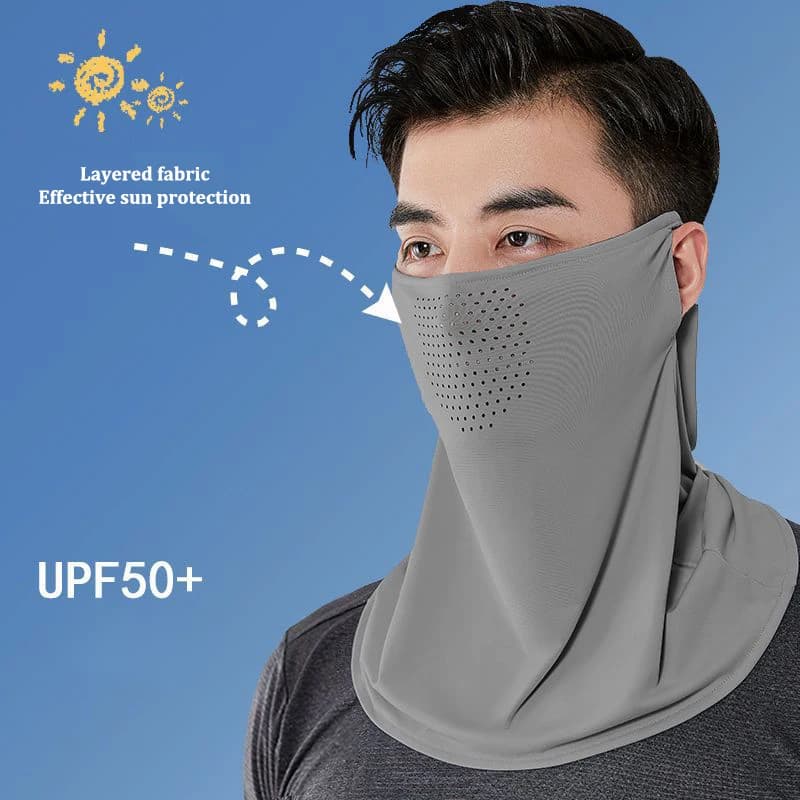 New UV Protection Outdoor Neck Wrap Cover Sports Sun Proof Bib Ice Silk Mask Face Cover Neck Wrap Cover Sunscreen Face Scarf