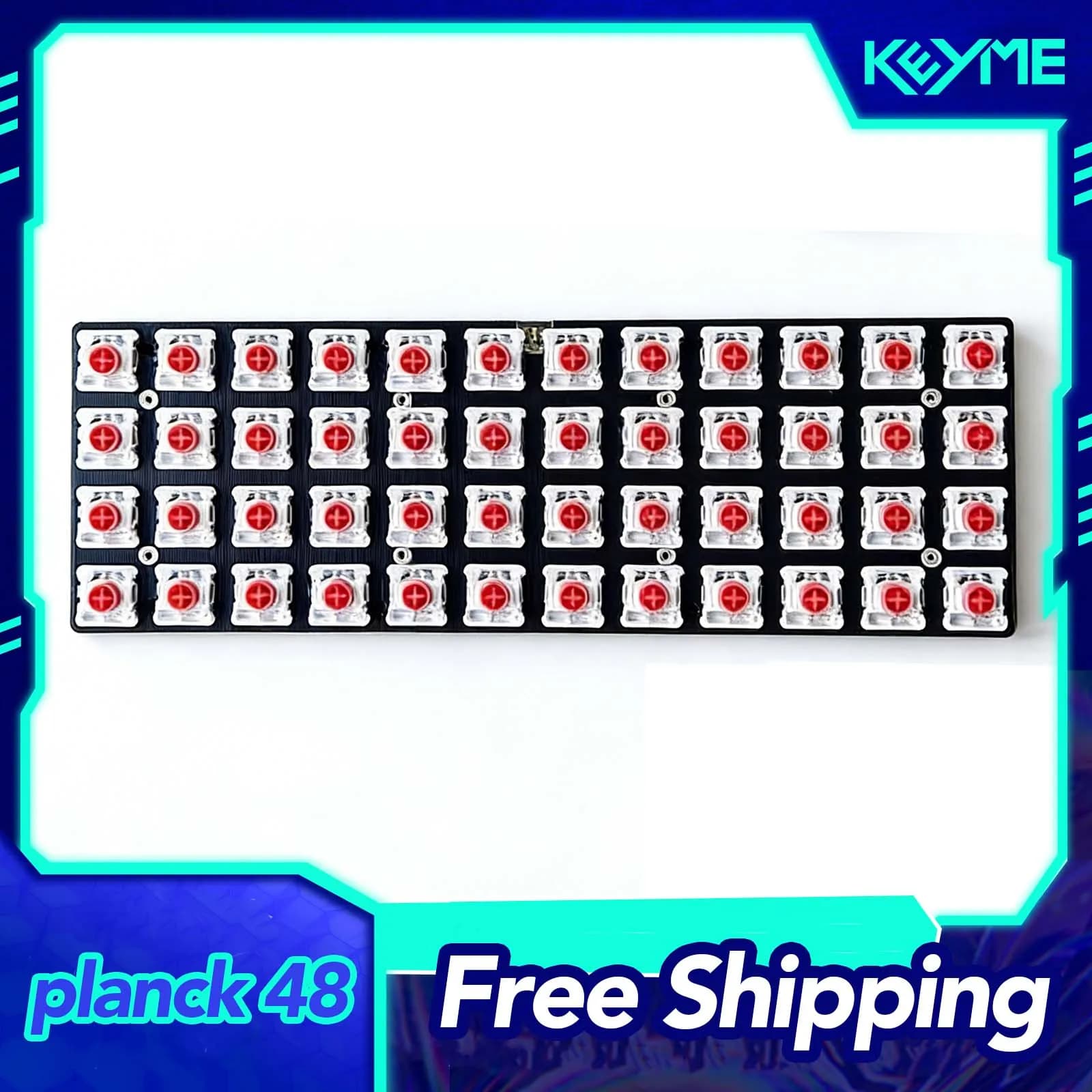 Planck 48 Full 1U Tastiera in linea ortogonale Supporto QMK Tastiere cablate VIAIO Tastiera hotswap personalizzata Accessori da gioco per PC