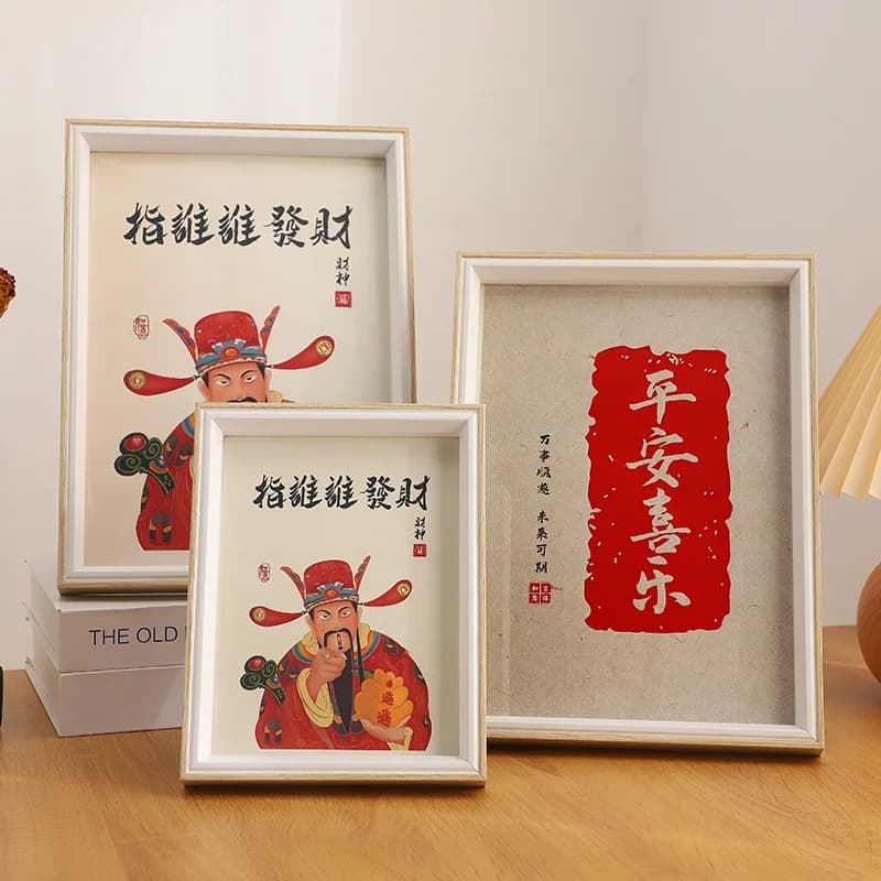 Modern Minimalist Wood Hollow Picture Frame Desktop Decoration 6 Inch 10 Inch Tabletop Display Photo Frame Ornament