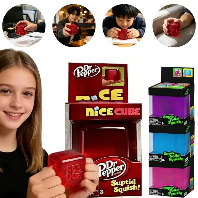 2026 NUOVO PRODOTTO DI TENDENZA | Doh Nice Cube Squishy Antistress, Cubo Morbido Antistress per Bambini e Adulti, Giocattolo Sensoriale per Alleviare l'Ansia