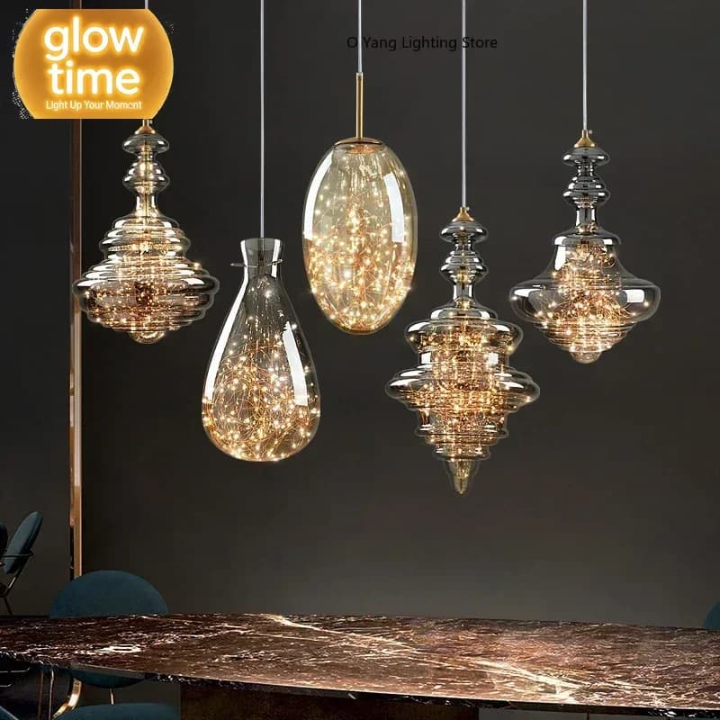 NEW Raindrop Designer Bedhead Pendant Light Luxury Full Copper Crystal Decorative Restaurant Bar Desk Lamp Three colour