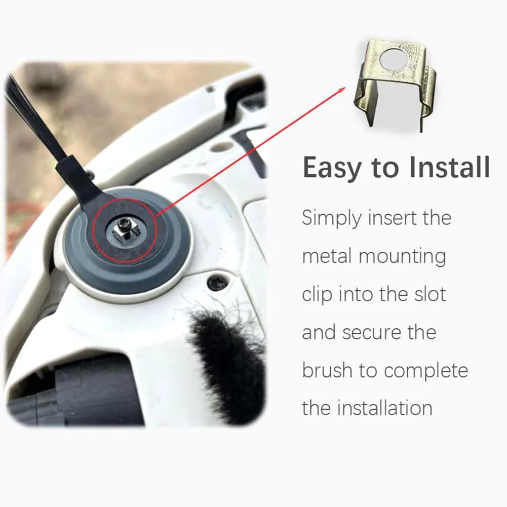 4 pezzi clip di montaggio in metallo per IQ AI AV2501S Robot aspirapolvere spazzola laterale clip di fissaggio accessori per aspirapolvere