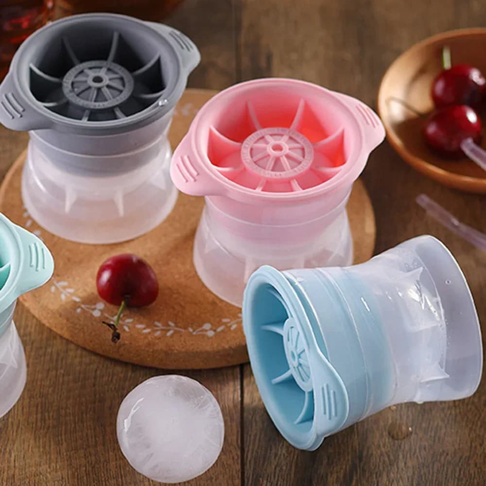 Stampo in Silicone per Cubetti di Ghiaccio Rotondi, Utensile da Cucina per Ghiaccio a Sfera per Whisky