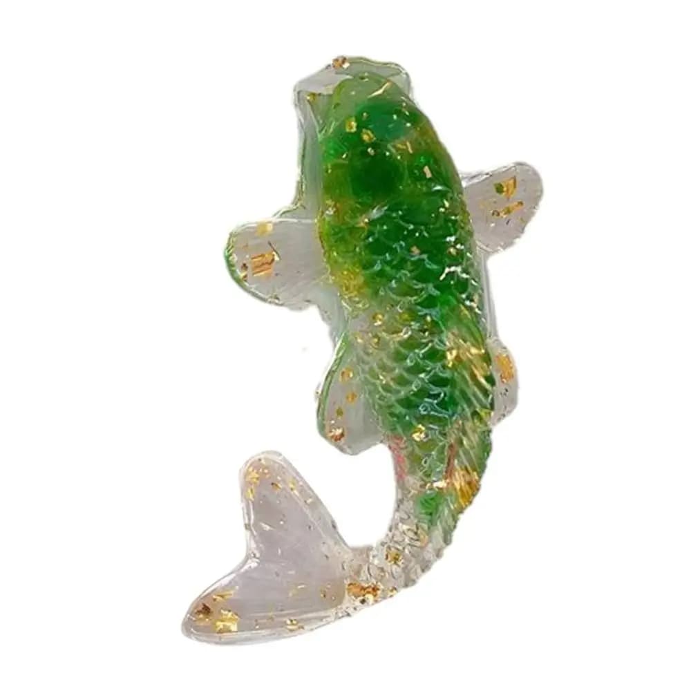 Cristallo Cristallo Ghiaia Carpa Ornamento Resina Epossidica Regali di pesci rossi Gocciolamento Gel Piccoli pesci Ornamenti Decorazione della casa Gioielli da tavolo