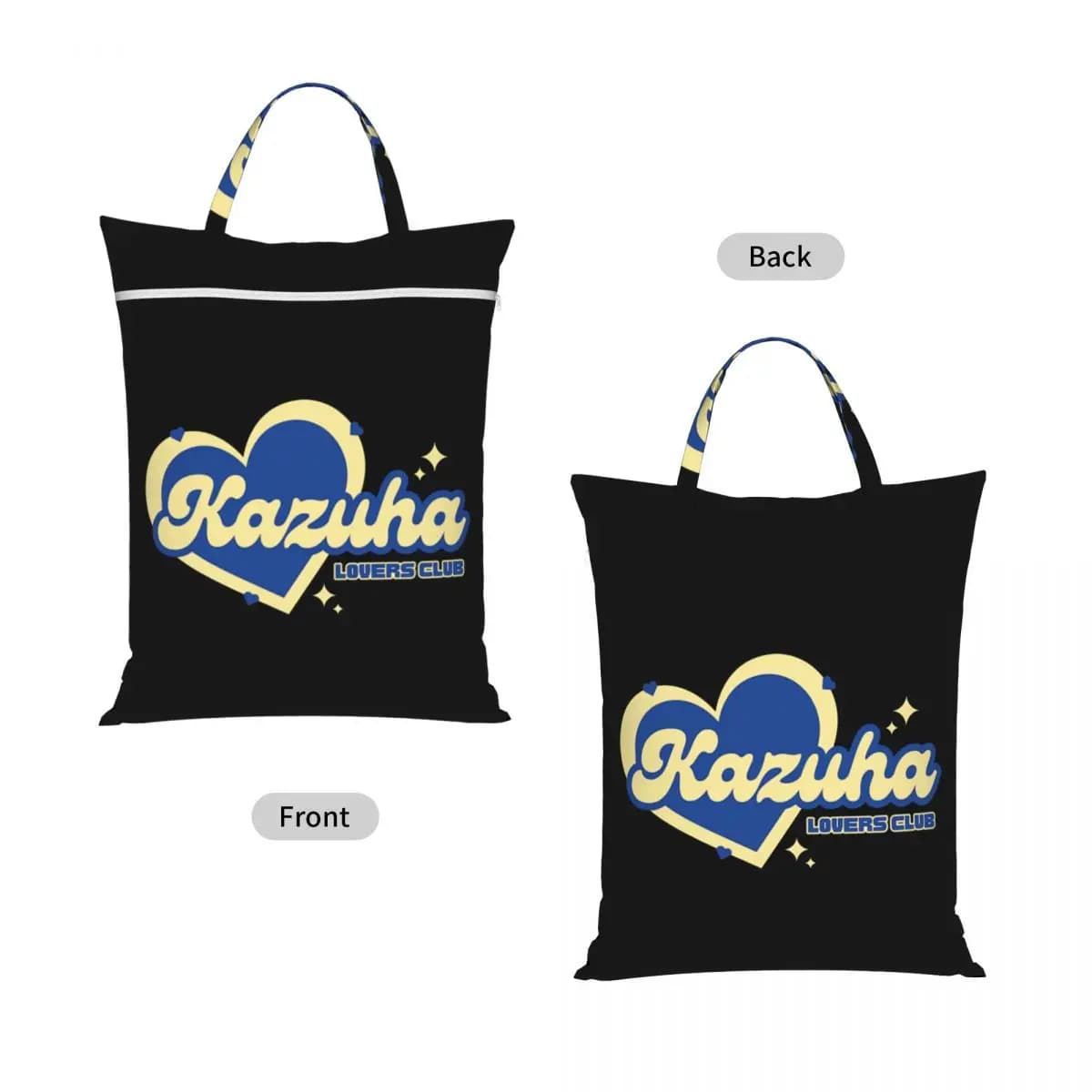 Kazuha Lovers Club Travel Laundry Bag Waterproof Reusable Dirty Clothes Pouch Gym Yoga Vacation Washing Basket