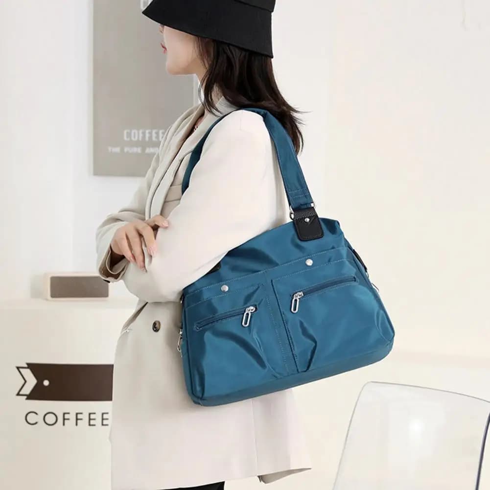 Borsa a tracolla da donna Organizzazione multitasche Scomparto per laptop Borsa a tracolla da lavoro antifurto resistente agli spruzzi
