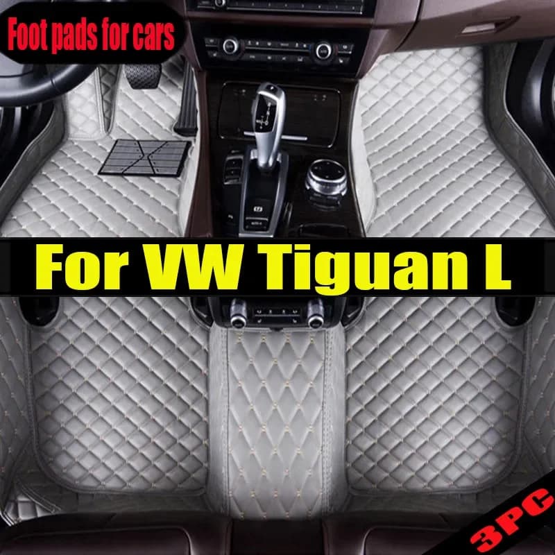 Tappetini auto originali per VW VW Tiguan L 2017 2018 2019 2020 2021 2022 Tappetini auto personalizzati Copri tappeti Accessori interni