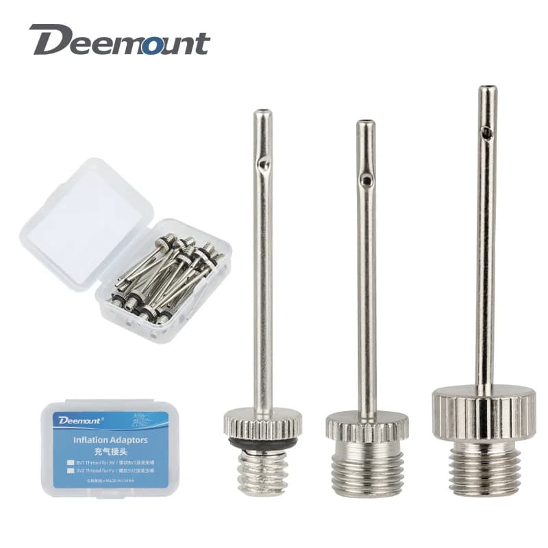 Pump Adaptors Thread 8V1 AV or 5V2 FV Needles W/ Side Hole Quick Inflation for Basketball Football Volleyball Rugby Soccer Balls