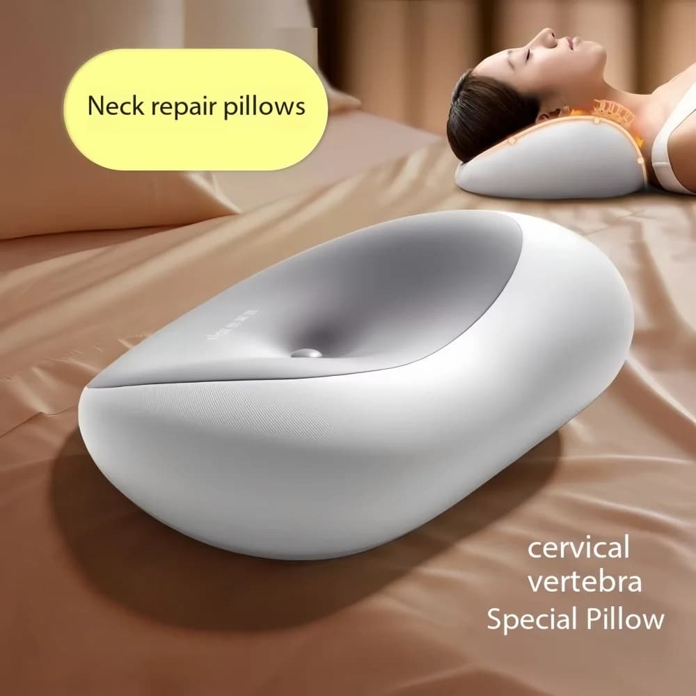 Cuscino cervicale Memory Foam Cuscino specifico per il sonno Tessuto ergonomico morbido e confortevole per la pelle Allevia il cuscino per la pressione del collo