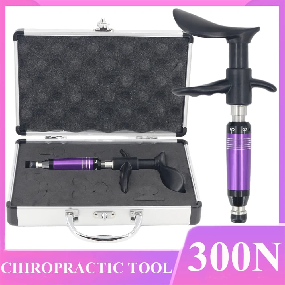 300N Chiropractic Adjustment Tool, Massage Gun Manual for Therapy, Vertebral Column Correction, Impulse Tools for Bones, Spinal Adjustment, Relaxation