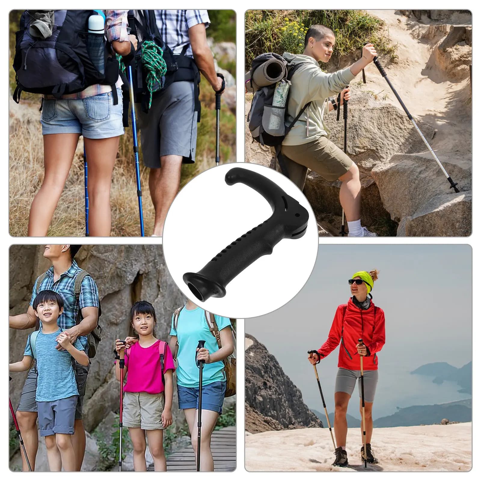 Premium Spare Parts for Trekking Stick, Ergonomic Design for Hiking, Stroller Stick Adapter, Urti Reduction, Dust Comfort