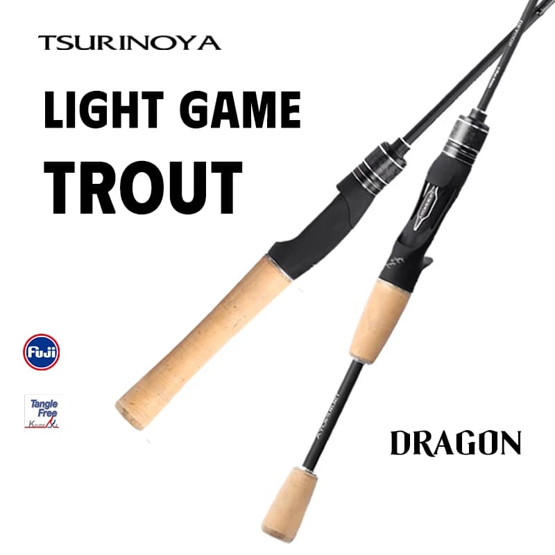 Canna da spinning/casting TSURINOYA Light Trout Rod DRAGON 70g 1.6/1.68/1.8/1.98m ad azione rapida con anelli FUJI in carbonio per la pesca di Rochfish e Bass