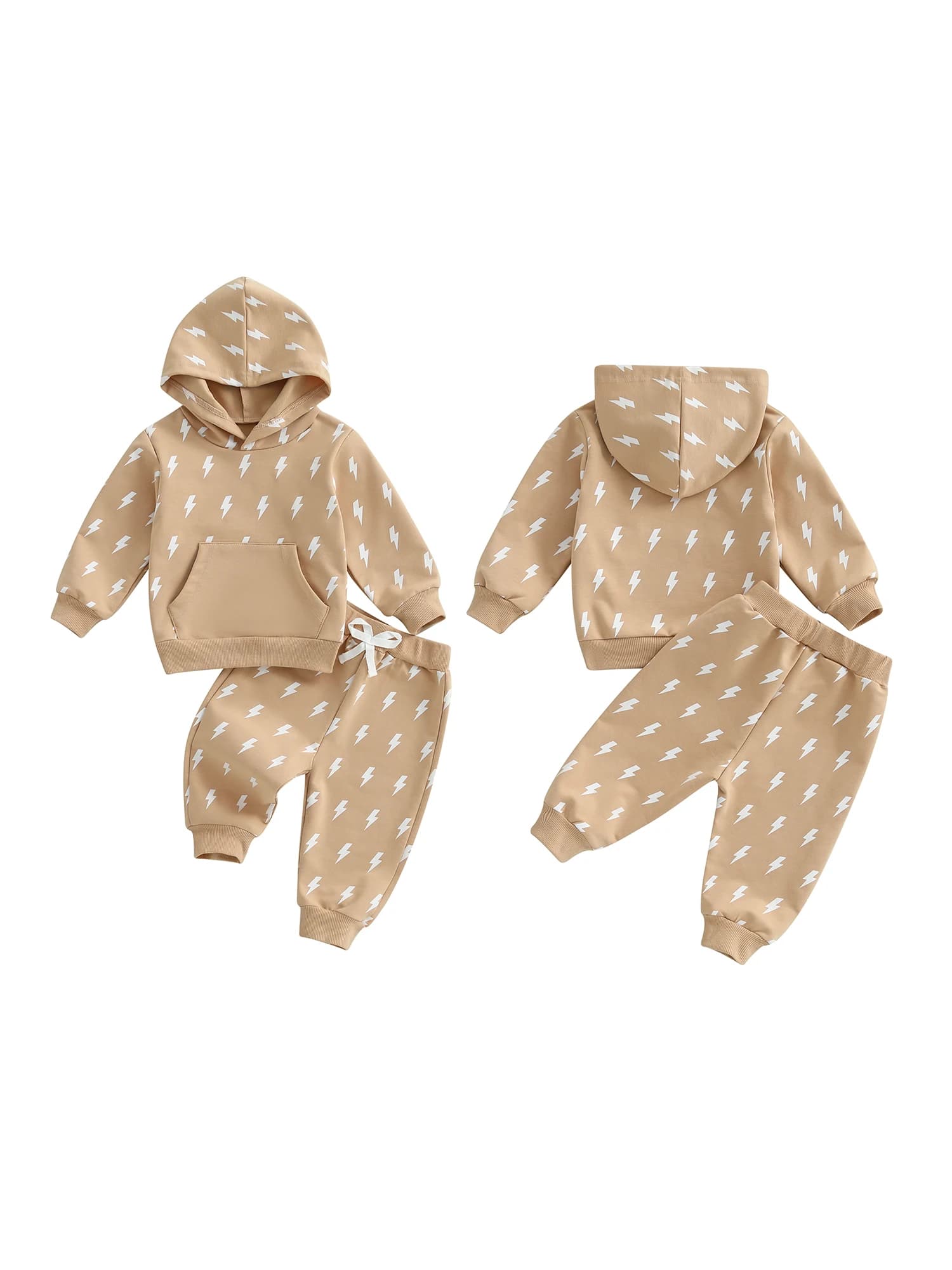 Completo invernale da bambino per bambino, felpa con cappuccio con stampa mimetica e pantaloni da jogging, set per abbigliamento da 2 pezzi per neonato