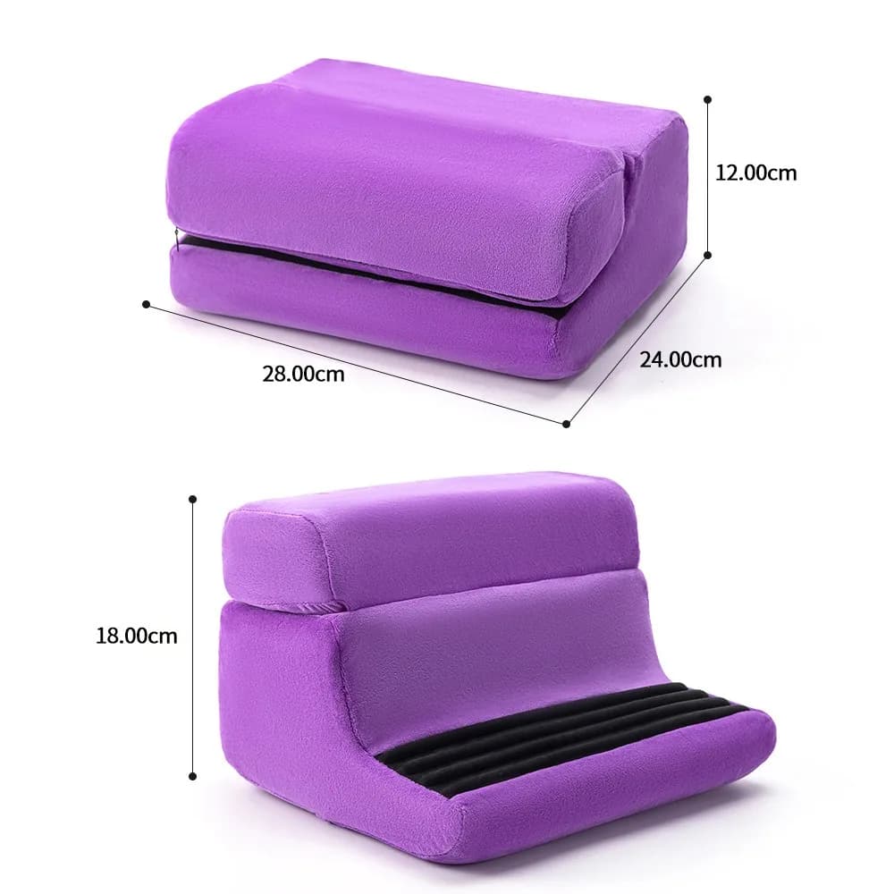 Supporto per Tablet Portatile a 4 Angoli, Pieghevole e Regolabile, Cuscino Comodo per Lettura E-reader, Supporto da Viaggio