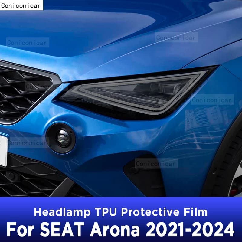 Auto Headlight Anti-Graffio Protective Cover Film Auto Healing TPU Stickers For SEAT ARONA 2021-2024 Accessories