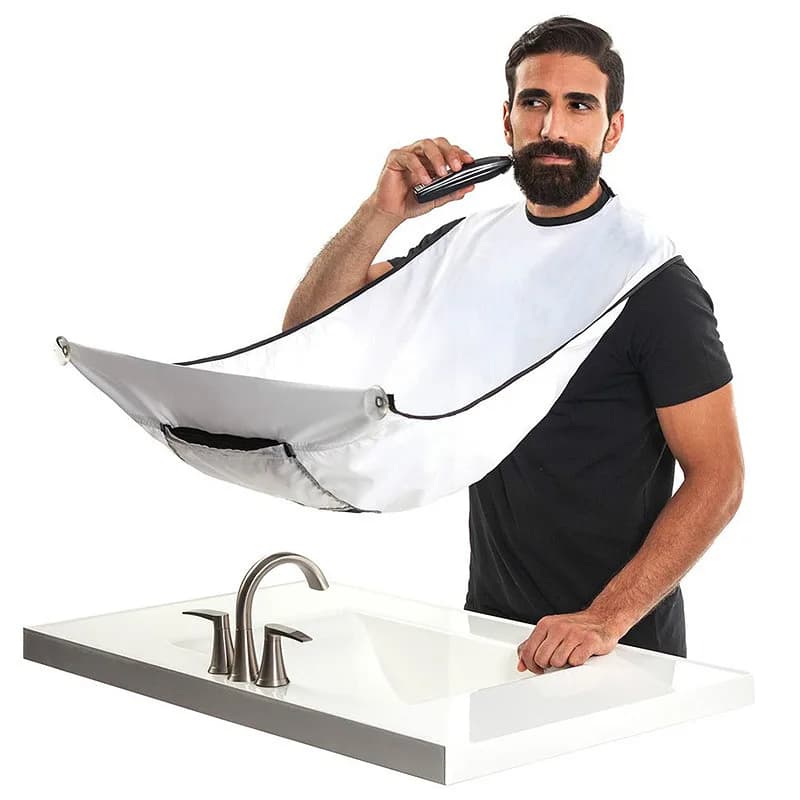 Nuovo Grembiule da Barba per Uomo, per la Cura e la Pulizia dei Capelli, Bavaglino per Adulti, Porta Rasoio, Organizzatore da Bagno, Regalo per Uomo