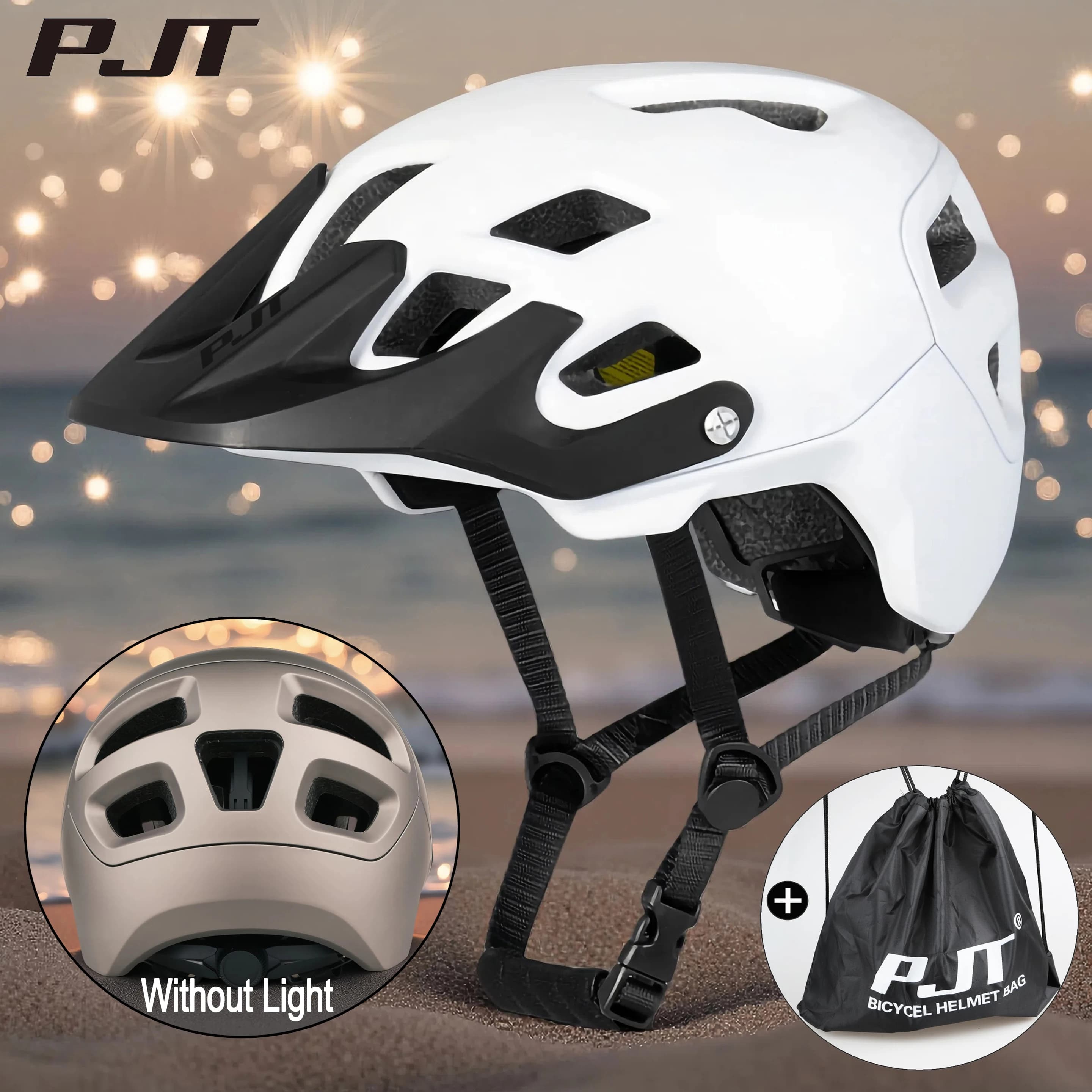 PJT Outdoor DH MTB Mountain Bike Casco da bici da cross country Casco di sicurezza CE CPSC leggero da uomo Casco da mountain bike leggero