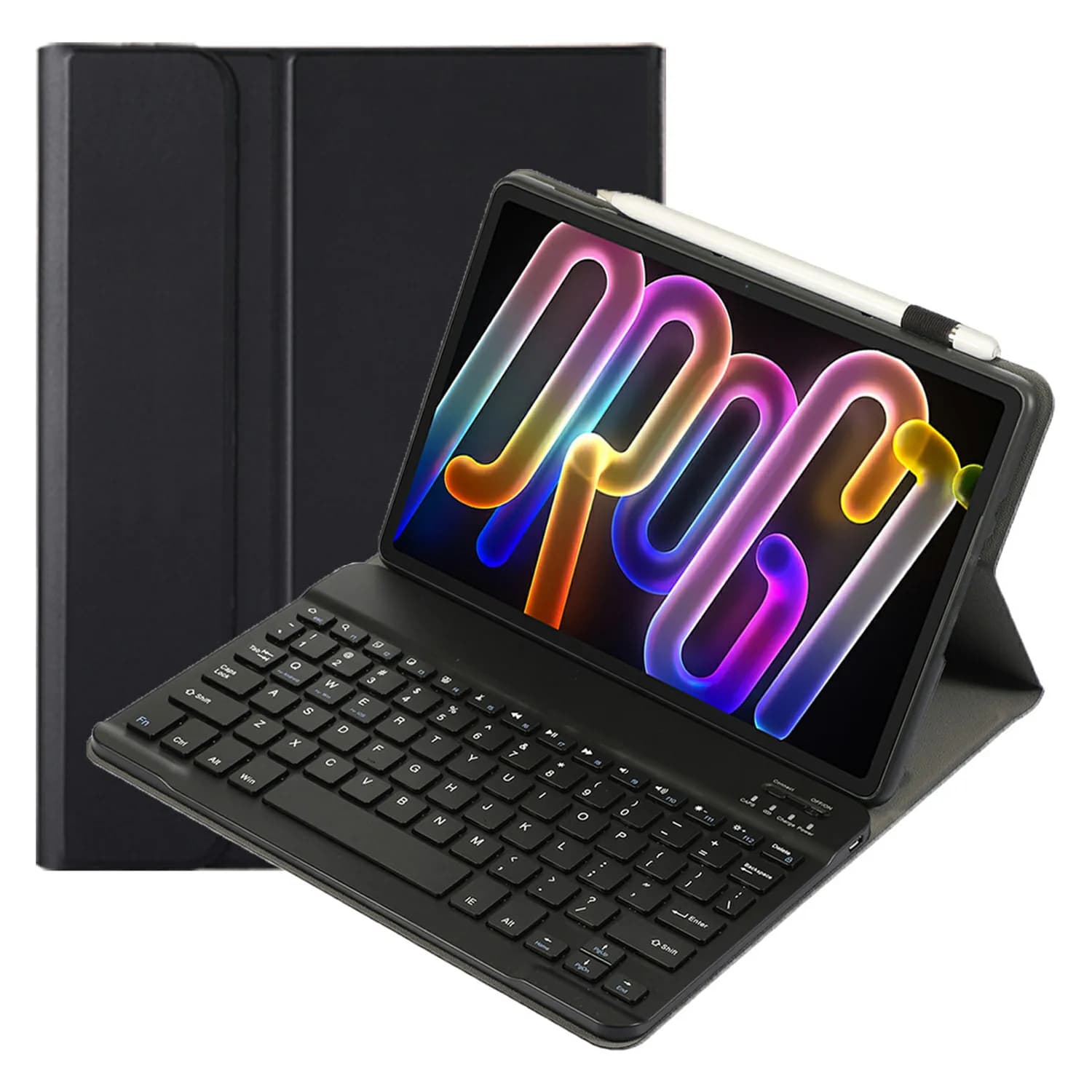 AM32 For Lenovo Xiaoxin Pad Pro GT Leather TPU Tablet Cover with Bluetooth-Compatible Keyboard