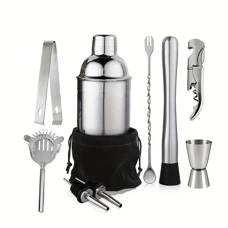 6/7/10 pezzi in acciaio inossidabile cocktail shaker strumenti per barista kit barista Martini Sharker set miscelatore per bevande con custodia