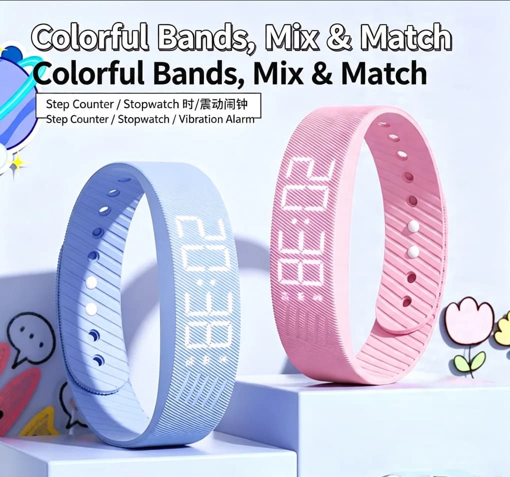 New Smart Watch for Men and Women, Pedometer, Fitness Bracelet, Multi-Sport Mode, Fashionable Electronic Bracelet
