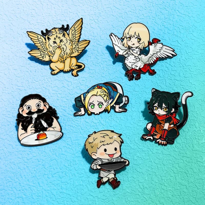 Cute Character Pins 6-design Enamel Child Animal Metal Pin On Clothes Backpack Lapel Badge Brooch Friends Gifts