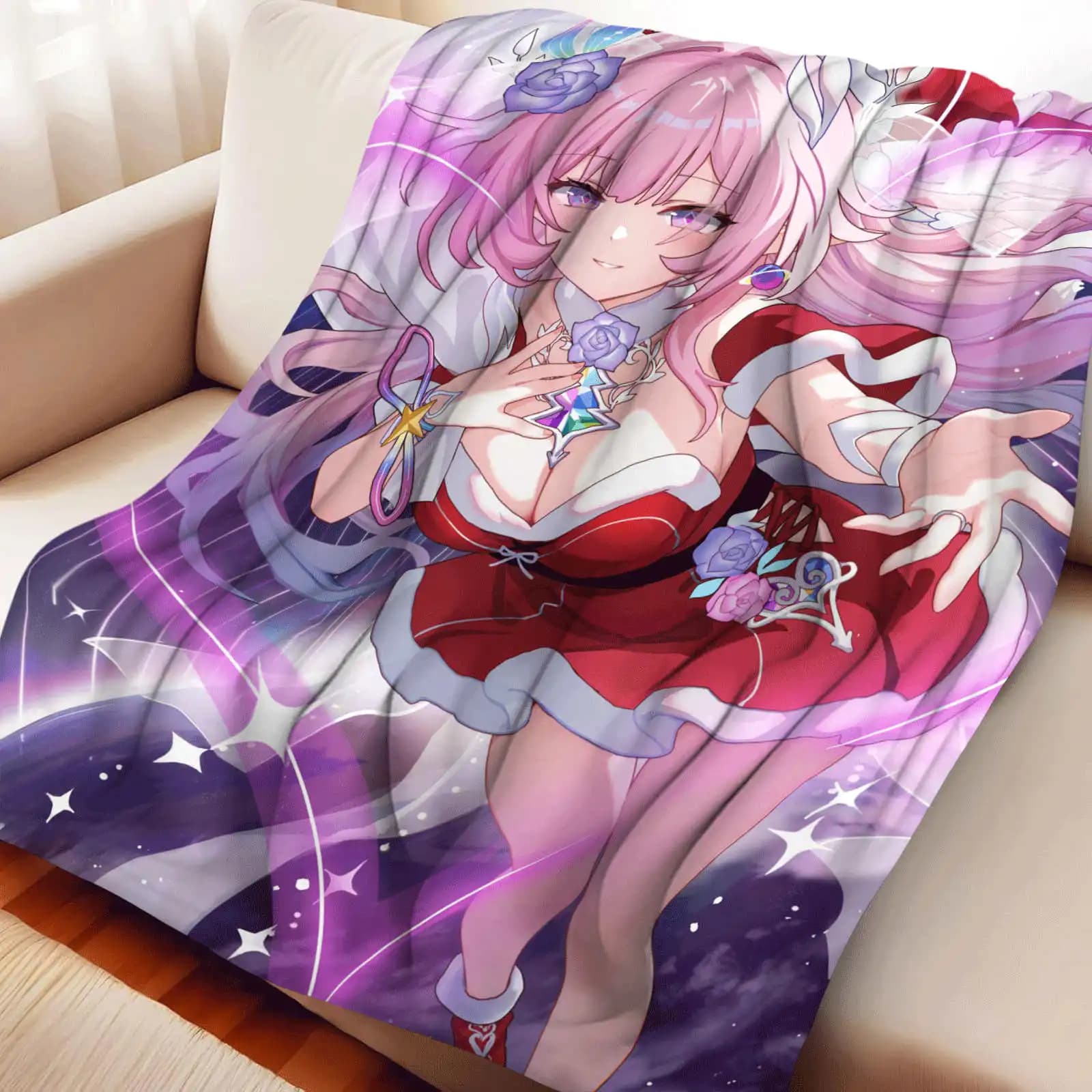 Honkai Star Rail Coperta artistica in flanella Divano letto Copertura da ufficio Coperta trapuntata morbida e soffice per quattro stagioni Coperta in flanella