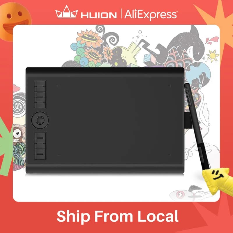 GAOMON M10K PRO Tavoletta grafica con penna da disegno da 10 * 6,25 '' con stilo senza batteria a pressione 8192 Supporto funzione OTG