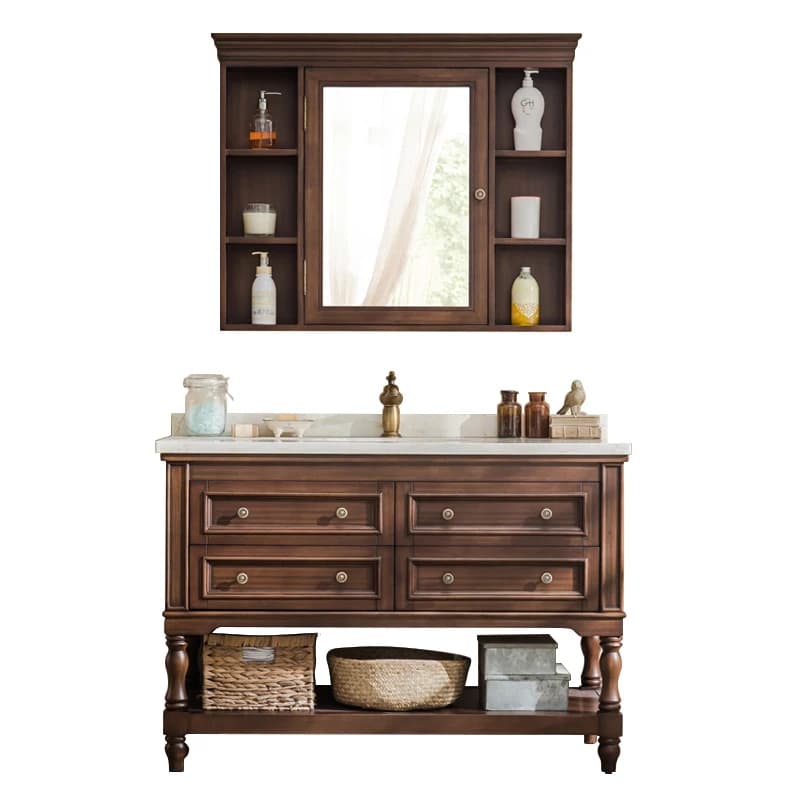 Mobile da bagno in legno massello